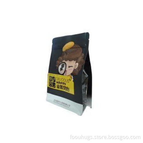 Stand Up Zipper Doypack Flat Bottom Pouch Food Plastic Pack